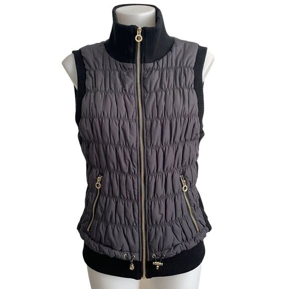 Calvin Klein performance women’s full zip puffer vest in dark gray size large - Picture 1 of 12